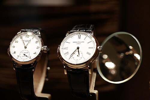 Patek Philippe Minute Repeater: Ref. 3939 (left) and Ref. 5078 (right), per the file description