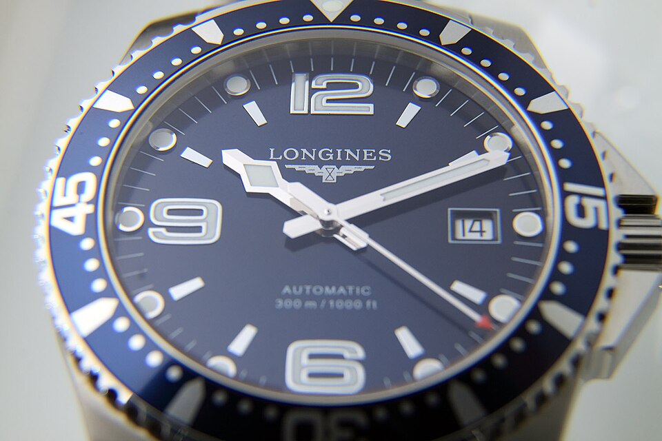 Longines HydroConquest: Longines HydroConquest Automatic with blue dial, photographed 2013 (earlier Arabic-numeral generation, per date; reference not stated)