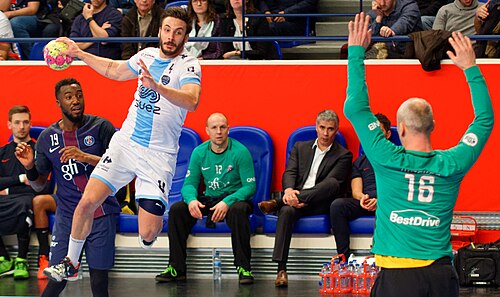Hugo Descat: Hugo Descat in a LidlStarLigue match PSG v US Creteil, Coubertin, 14 December 2016