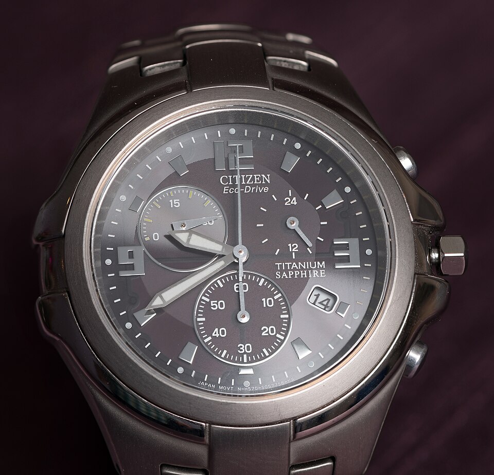 Citizen Eco-Drive: Citizen Eco-Drive Marinaut AT1100-55F, titanium with sapphire crystal, Caliber H570 (Commons Quality image)