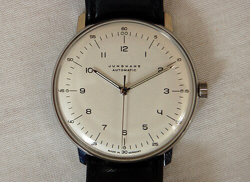 Junghans max bill: A max bill self-winding wristwatch (photographed 2011)