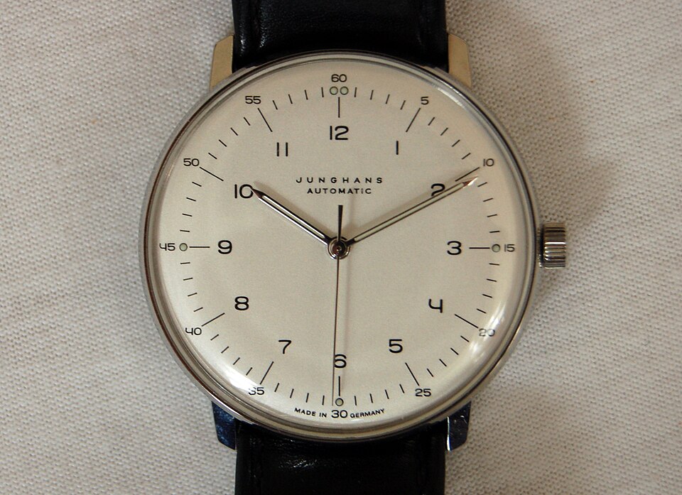Junghans max bill: A max bill self-winding wristwatch (photographed 2011)
