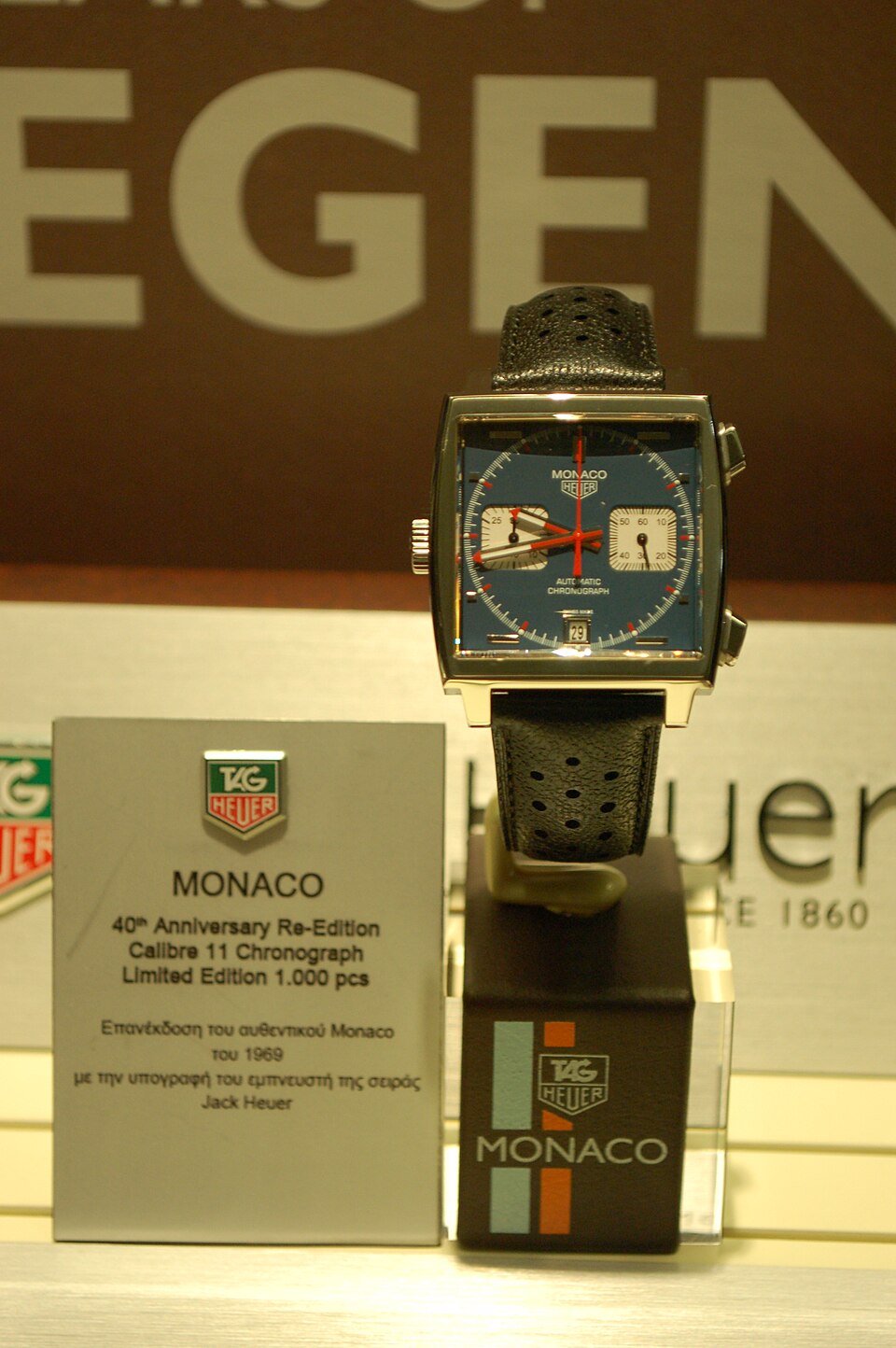 TAG Heuer Monaco: Monaco 40th Anniversary re-edition with Calibre 11 (2009)